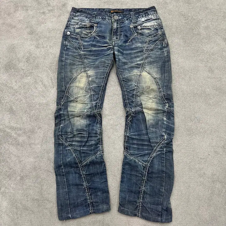 [BUNJANG] Vintage Washed Stitch Denim Pants / 32 빈티지 워싱 스티치 데님 팬츠
