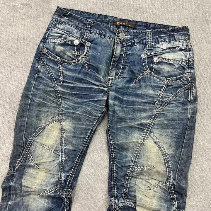 [BUNJANG] Vintage Washed Stitch Denim Pants / 32 빈티지 워싱 스티치 데님 팬츠