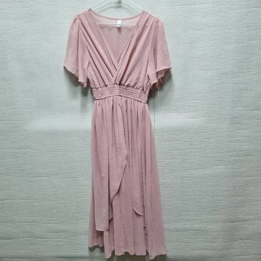 [BUNJANG] Chiffon Wrap Long Dress / 바458 쉬폰 랩 롱 원피스