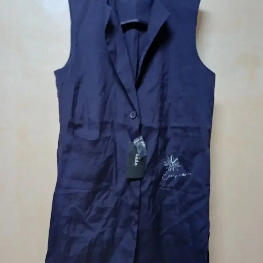 [BUNJANG] Navy Linen Vest / 네이비 린넨 조끼
