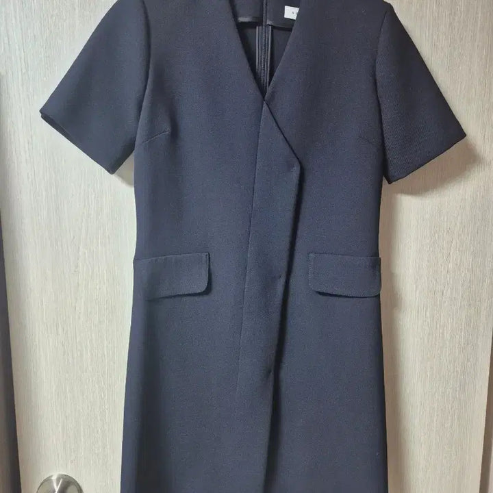 [BUNJANG] Sandro Navy V-Neck Dress Size 2 / (정품) 산드로 네이비 브이넥 원피스 2