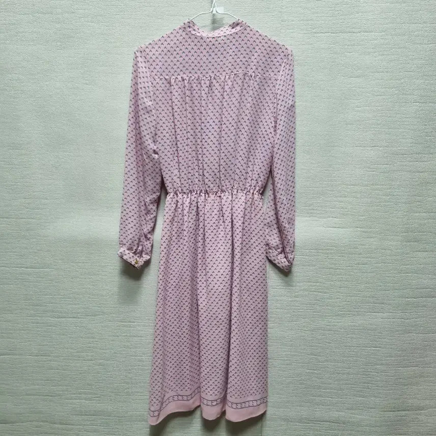 [BUNJANG] Pink Floral Pattern Long Dress / 바460 롱 원피스