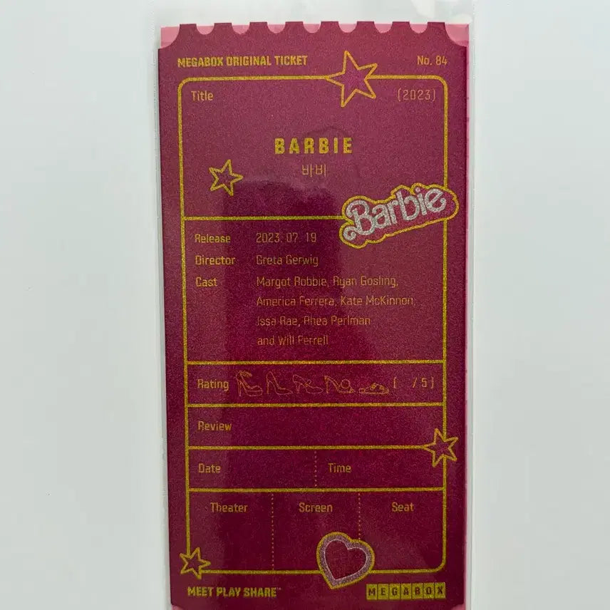 [BUNJANG] Barbie Original Ticket / 바비 오리지널 티켓
