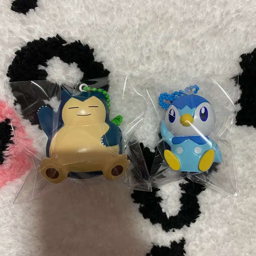 [BUNJANG] Pokemon Snorlax Piplup Figure Keyring / 포켓몬 캐치 피규어 키링 잠만보 팽도리 판매합니다