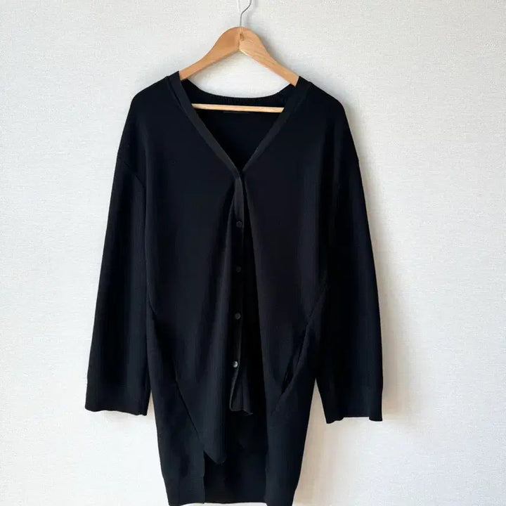 [BUNJANG] System Mesh Oversized Long Cardigan Black / (거의새거) 한섬 시스템 메쉬 블랙 오버핏 롱 가디건 66