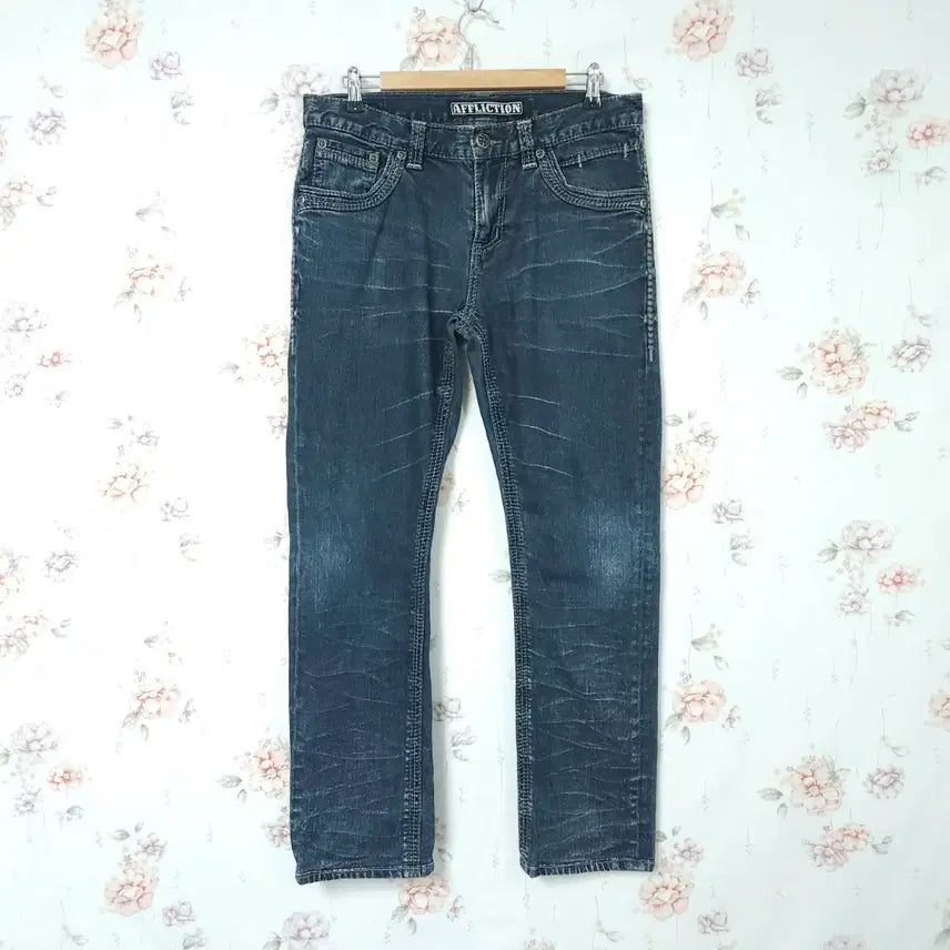 [BUNJANG] Affliction Washed Denim Pants / Affliction 워싱 데님팬츠
