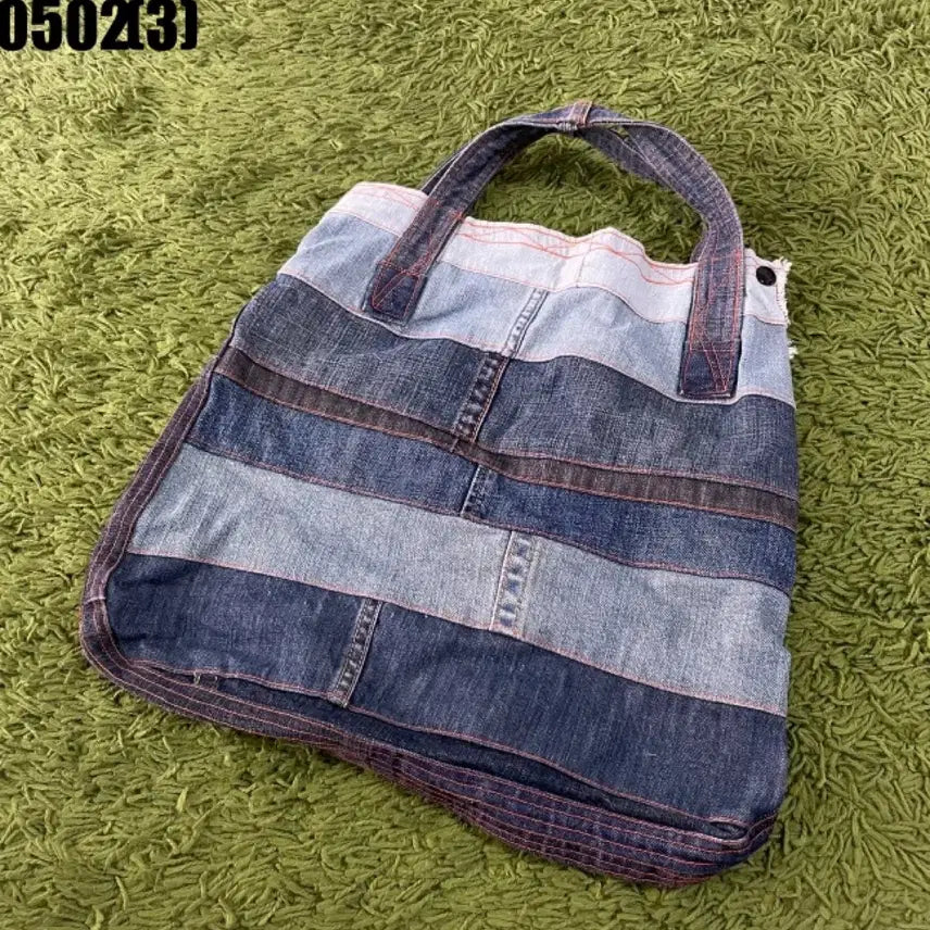 [BUNJANG] Denim Patchwork Tote Bag / 데님 패치워크 토트백 0502