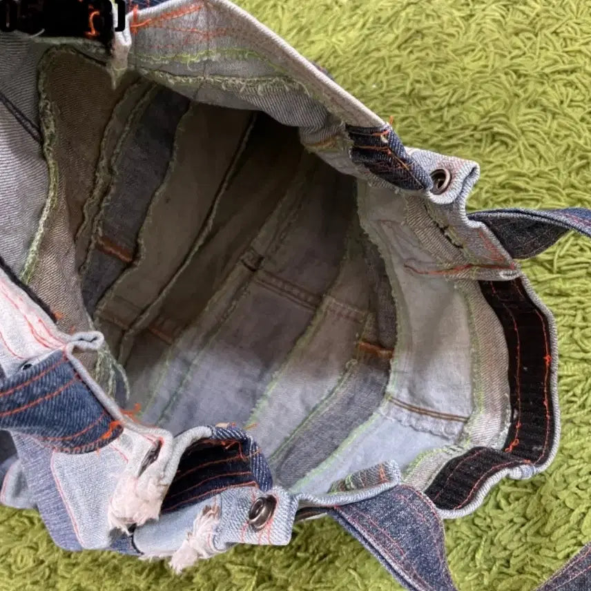 [BUNJANG] Denim Patchwork Tote Bag / 데님 패치워크 토트백 0502