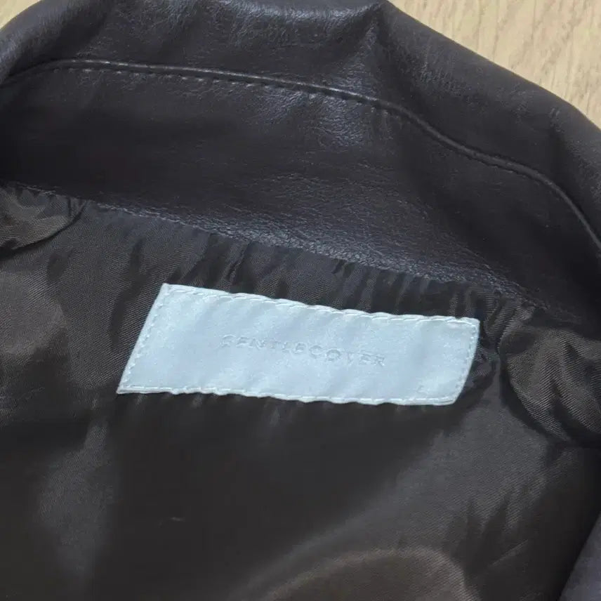 [BUNJANG] Brown Faux Leather Jacket / 브라운 레자자켓