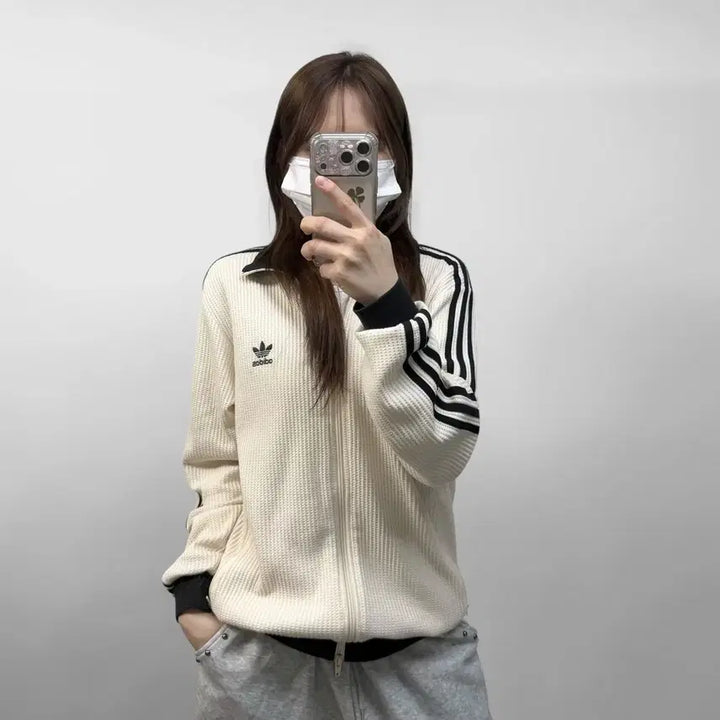 [BUNJANG] Adidas Beckenbauer Waffle Track Top Jacket / 아디다스 와플 베켄바우어 트랙탑 자켓