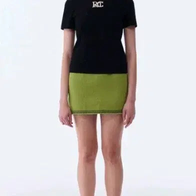 [BUNJANG] Recto Green Mini Skirt / 렉토recto 그린 미니 스커트