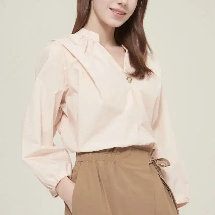 [BUNJANG] MINE Folding Open Collar Top Blouse / 마인 MINE 21 폴딩 오픈 칼라 탑 블라우스 (55)