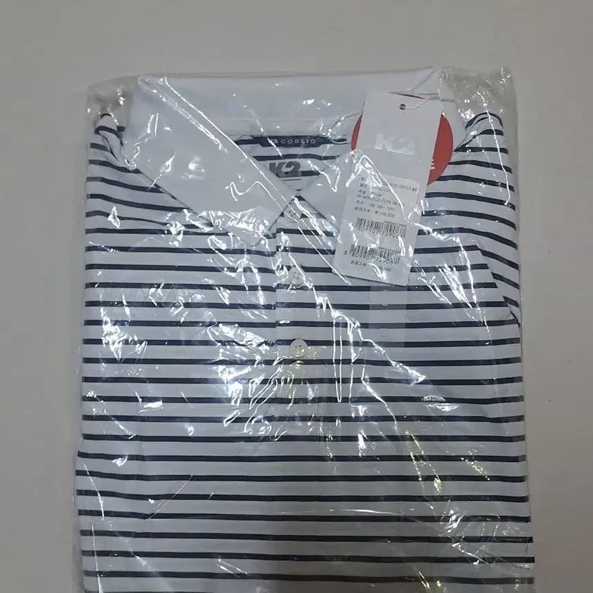 [BUNJANG] K2 CODE10 ICE Stripe Polo T-Shirt XL / K2 코드텐(CODE10) ICE 스트라이프 폴로티셔츠 XL