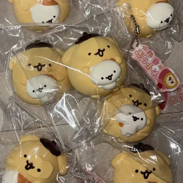 [BUNJANG] Pompompurin Muffin Squishy Stress Ball Set / 폼폼푸린 &amp; 머핀 말랑이 + 지퍼백 세트