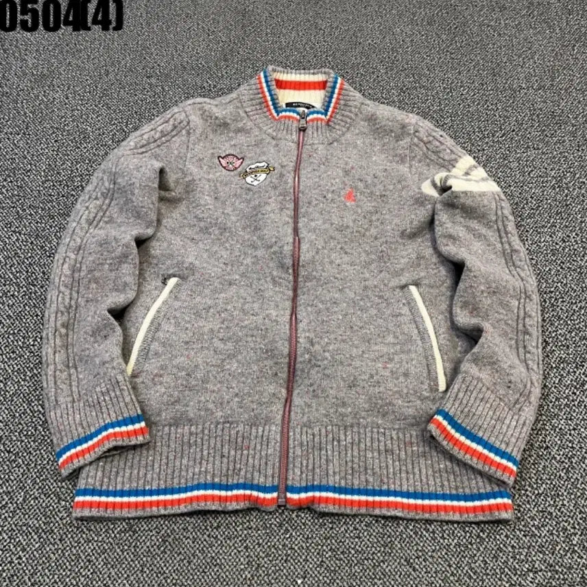 [BUNJANG] Beanpole Golf Knit Zip-Up Cardigan / 빈폴 골프 니트 집업 가디건 95 | 0504