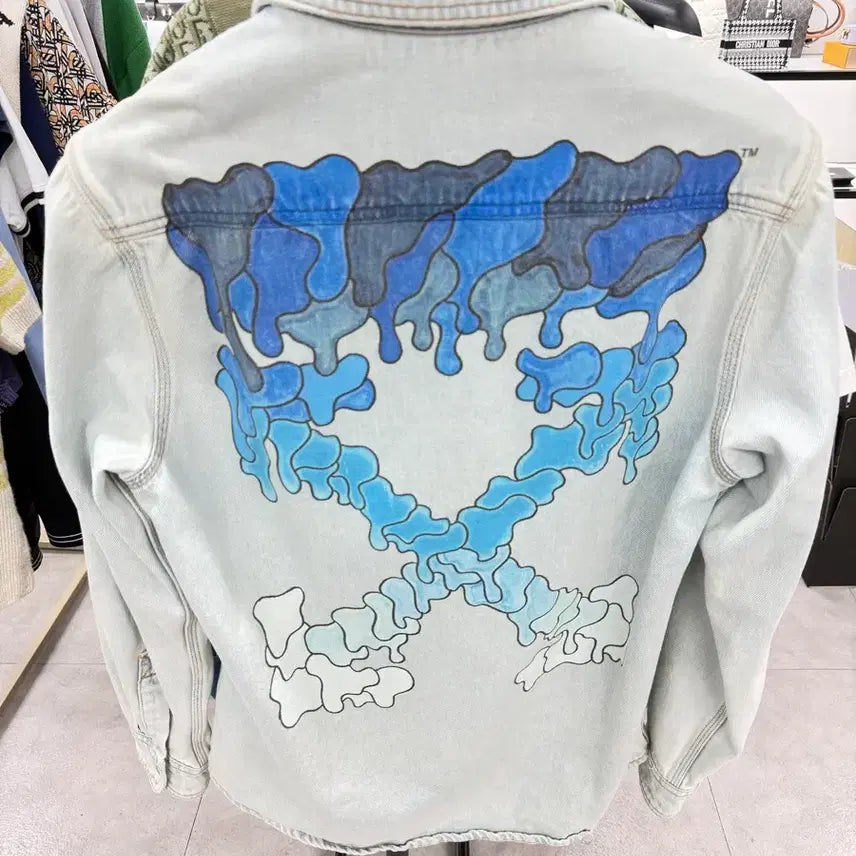 [BUNJANG] Off-White Arrow Denim Jacket M / 오프화이트 에로우 데님 청자켓 M