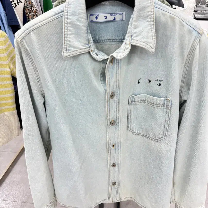 [BUNJANG] Off-White Arrow Denim Jacket M / 오프화이트 에로우 데님 청자켓 M