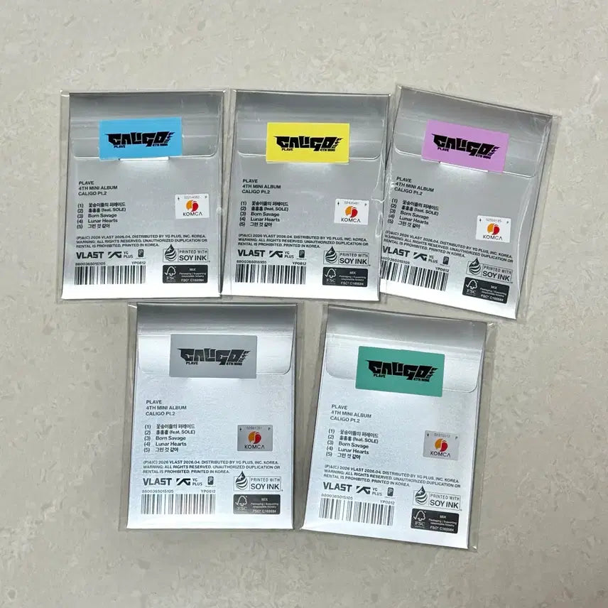 [BUNJANG] PLAVE Caligar Part 2 Sealed Album Bundle Set / 플레이브 칼리거파트투 미개봉 포카앨범 5종 일괄판매