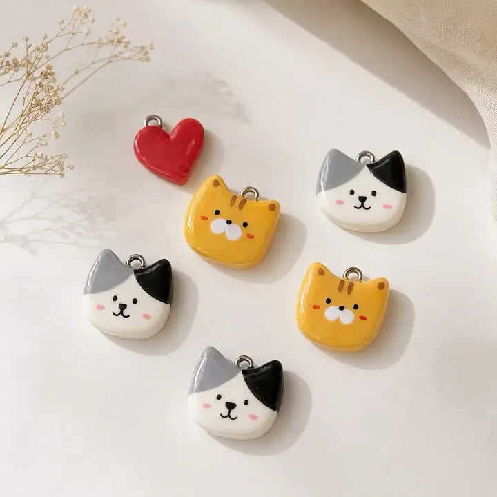 [BUNJANG] Handmade Ceramic Cat Charm Keychain / 핸드메이드 고양이 키링