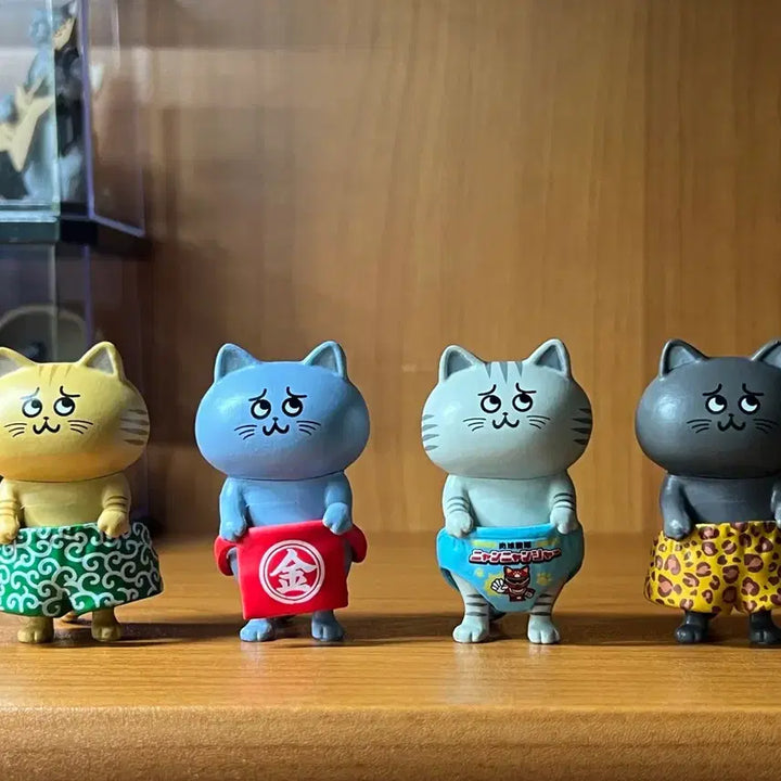 [BUNJANG] Re-Ment Dekapan Neko Set of 4 Bundle Set / 리멘트 데카판 네코 4종 일괄 (가챠/캡슐토이)