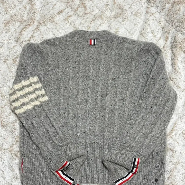[BUNJANG] Thom Browne Donegal Cable Cardigan / {4} 톰브라운 도네갈 케이블 가디건