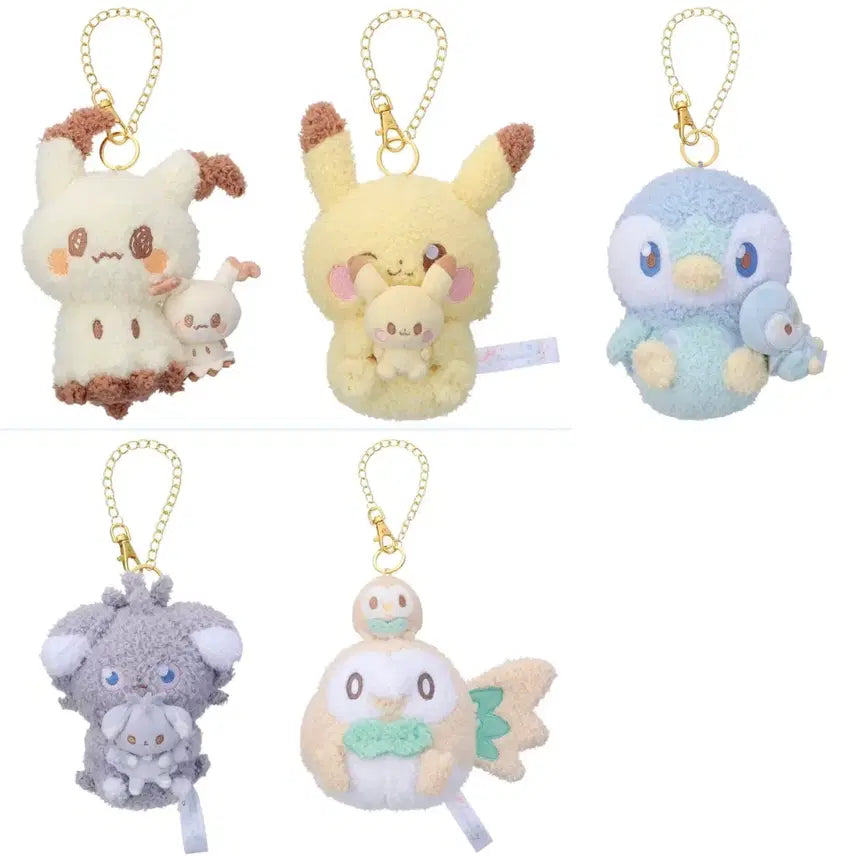 [BUNJANG] Pokemon Pikachu, Cyndaquil, Rowlet Plush Charm Set / 포켓피스 포케피스 따라큐 피카츄 나몰빼미 포켓몬 인형 키링
