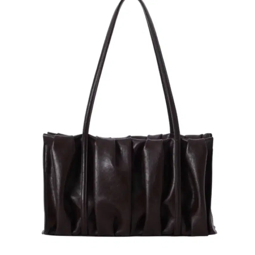 [BUNJANG] EIF Shirring Square Brown Tote Bag / EIF 이프 셔링 스퀘어 브라운 토트백