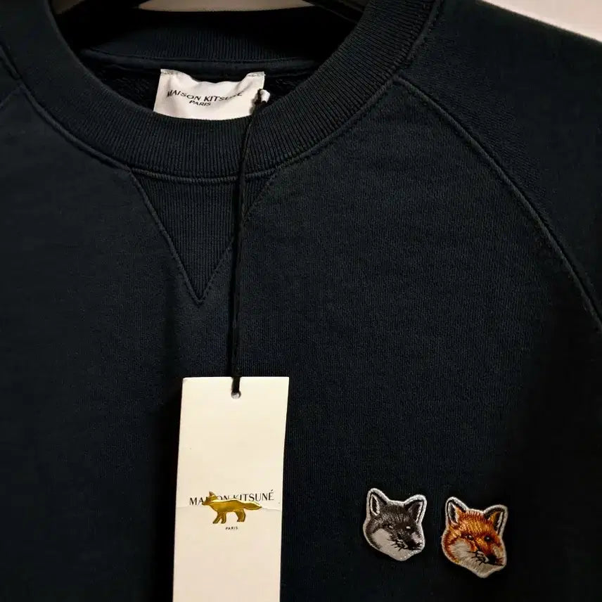 [BUNJANG] Maison Kitsuné Double Fox Sweatshirt Anthracite / 메종키츠네 더블 폭스 맨투맨 앤트러사이트 100(새상품)