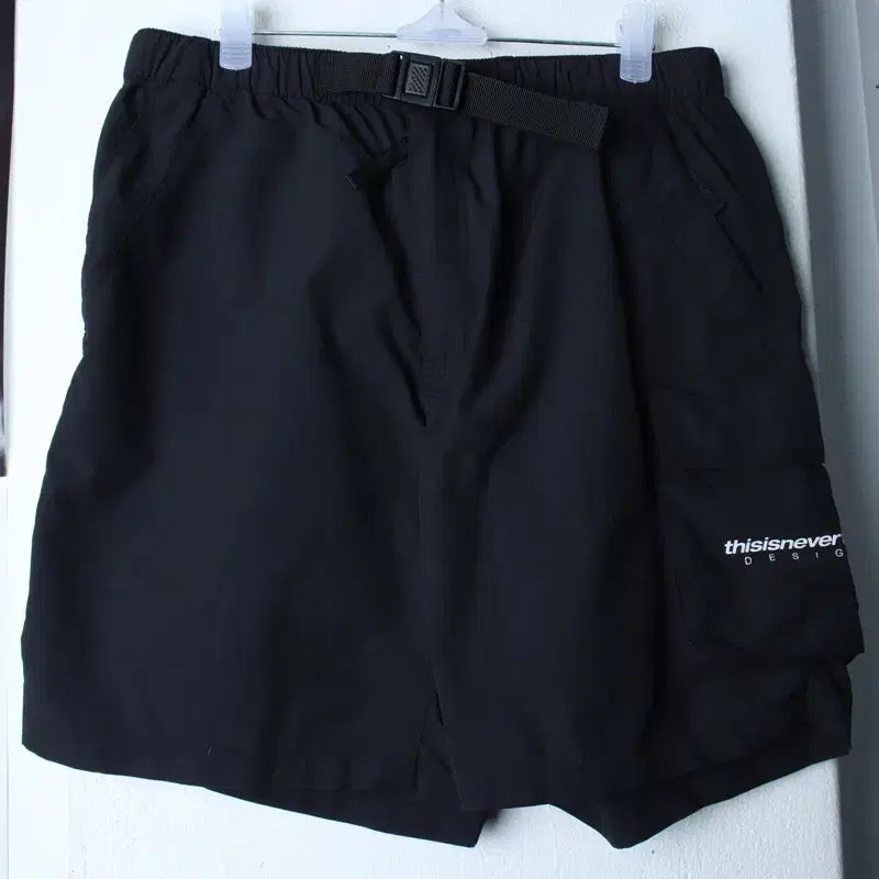 [BUNJANG] thisisneverthat Belted Nylon Pants Black / (S-M) 디스이즈네버댓 반바지 팬츠 벨티드 나일론 블랙-25B5