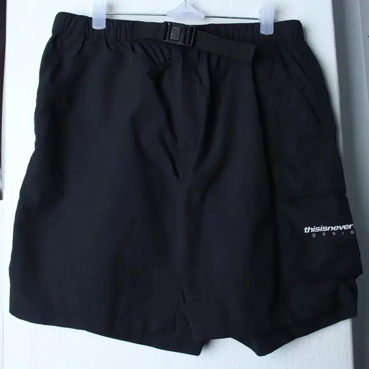 [BUNJANG] thisisneverthat Belted Nylon Pants Black / (S-M) 디스이즈네버댓 반바지 팬츠 벨티드 나일론 블랙-25B5