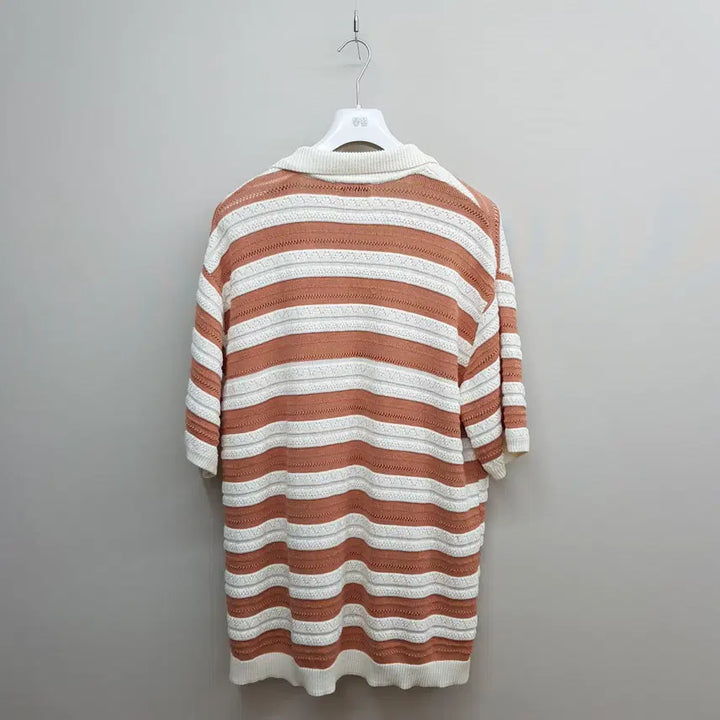 [BUNJANG] TIME 2023 Notch Neck Knit Short Sleeve Size 105 / 한섬 타임 2023 노치넥  니트 반팔 105사이즈