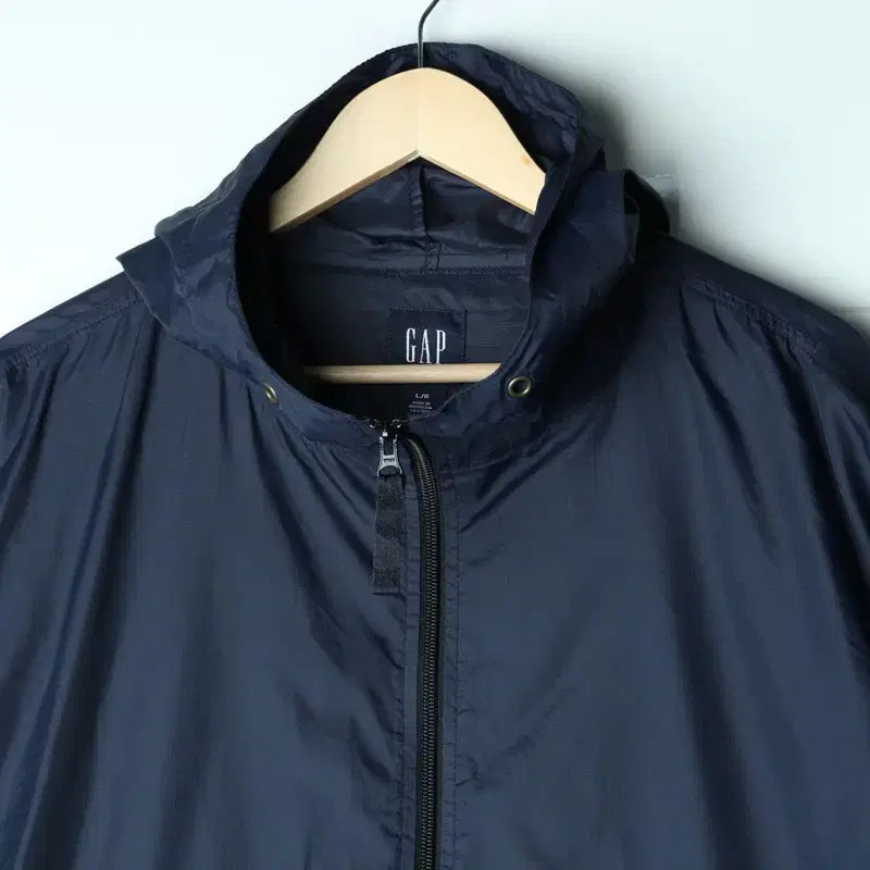 [BUNJANG] Gap Full Zip Windbreaker Jacket Navy Lightweight / (L-2XL) 갭 집업 바람막이 점퍼자켓 네이비 경량 운동-18623
