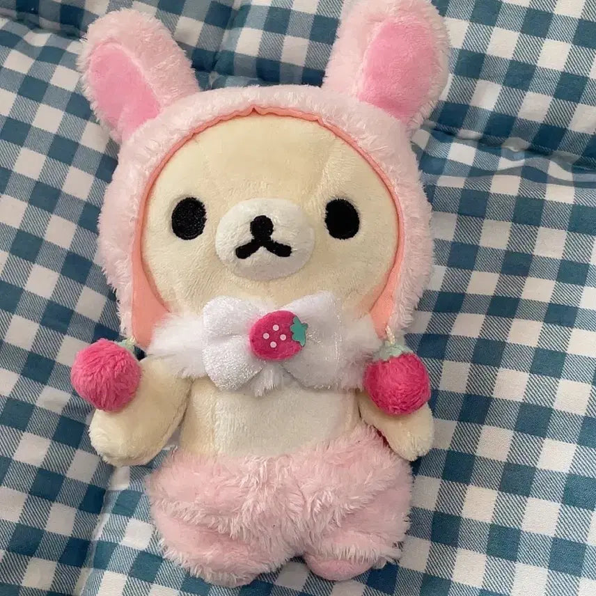 [BUNJANG] Strawberry Rilakkuma Doll / 초특가 딸기 코리락쿠마 인형