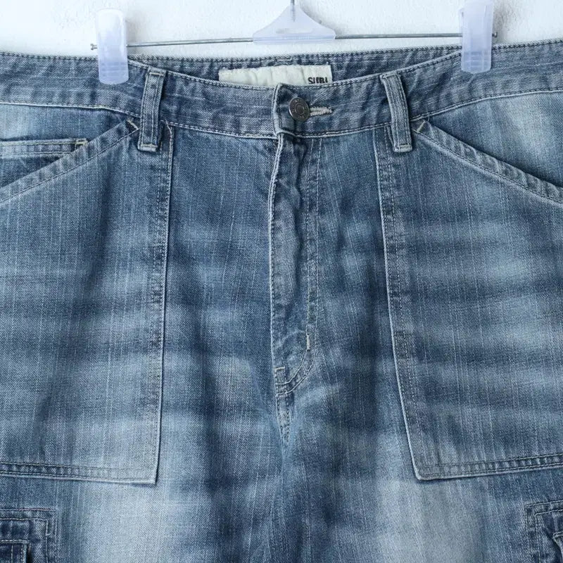[BUNJANG] Denim Cargo Shorts (XL-2XL) / (XL-2XL) 수비 반바지 팬츠 빅사이즈 데님 청 카고-2569