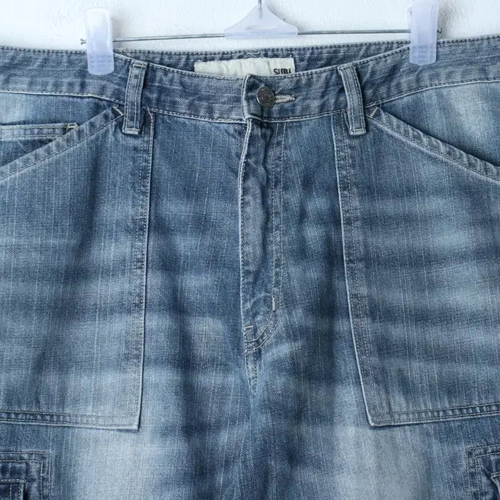 [BUNJANG] Denim Cargo Shorts (XL-2XL) / (XL-2XL) 수비 반바지 팬츠 빅사이즈 데님 청 카고-2569