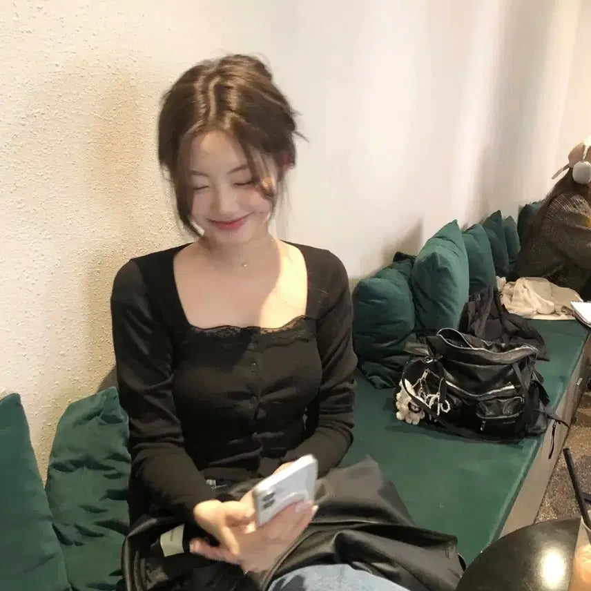 [BUNJANG] ZAENIO Belle Lace Cardigan / 제니오 zaenio 벨 레이스 가디건