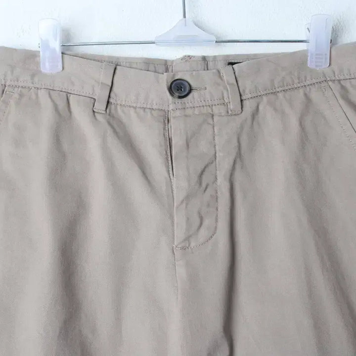 [BUNJANG] All Saints Beige Cotton Plain Shorts Pants / (S-M) 올세인츠 반바지 팬츠 베이지 면 무지-2582