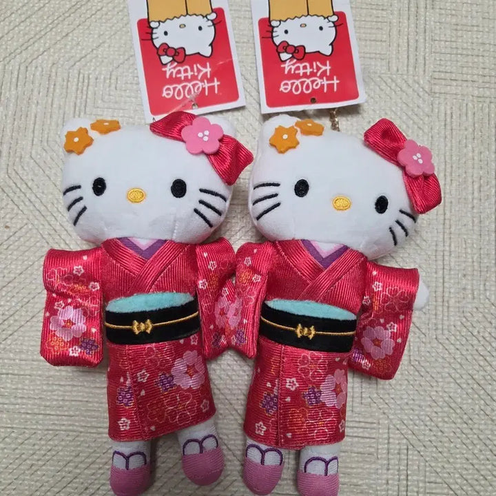 [BUNJANG] Kimono Hello Kitty Long Legs Plush Keychain / 기모노 헬로키티 롱다리 인형키링 새상품