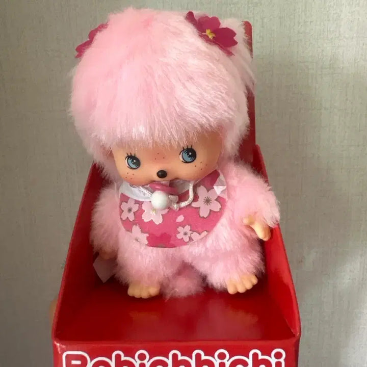 [BUNJANG] Monchhichi Sakura Bebe Monchhichi Pink Doll with Box / 몬치치 사쿠라 베베치치 핑크 인형 박스 포함