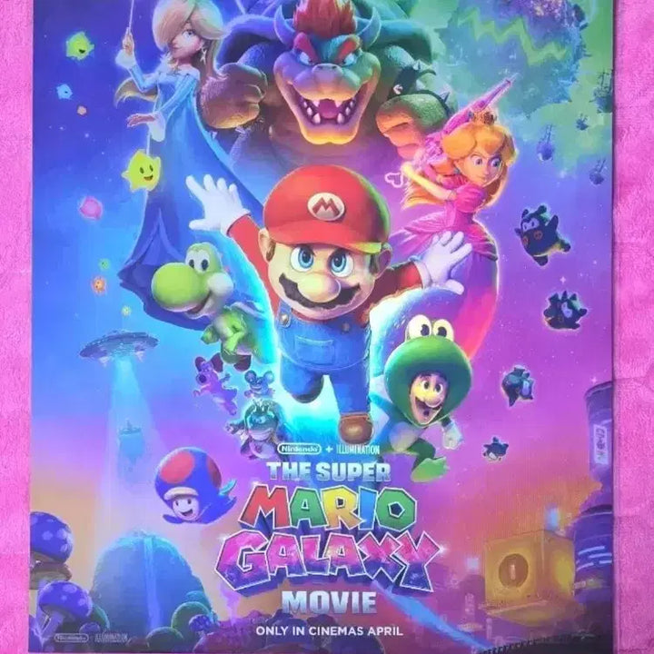 [BUNJANG] Super Mario Galaxy Double-Sided Poster Sticker Set / 2개 세트) 슈퍼마리오갤럭시 돌비포스터 스티커  2주차 굿즈 특전