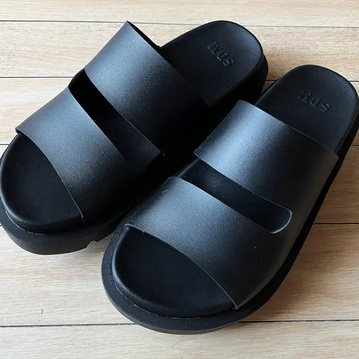 [BUNJANG] Unisex Height-Increasing Platform Slippers - Black / 키높이 슬리퍼 새것