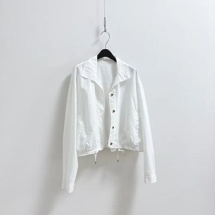 [BUNJANG] White Balloon Sleeve Open Collar Blouse / 벌룬 블라우스