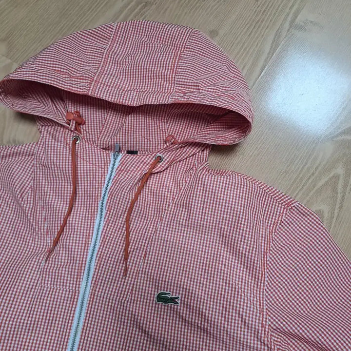 [BUNJANG] Lacoste Red Check Pattern Windbreaker Polyester Men&