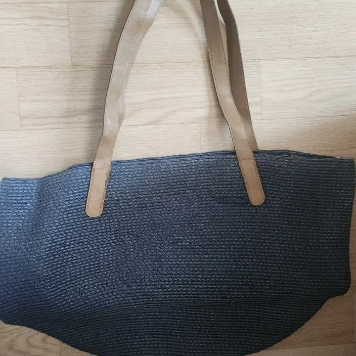 [BUNJANG] Navy Big Shoulder Bag / 여름 빅 숄더백