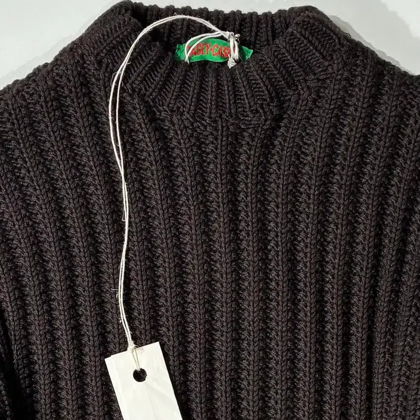 [BUNJANG] CASEY CASEY Crew Neck Open Rib Sweater M / CASEY CASEY 케이시 케이시 크루넥 오픈립 스웨터 브라운 M사이즈