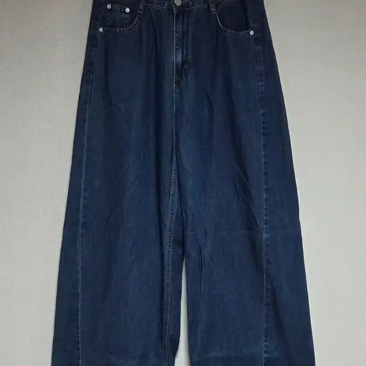 [BUNJANG] Side Slit Wide Leg Denim Pants - Size M / 옆절개 와이드 데님 팬츠 청바지M