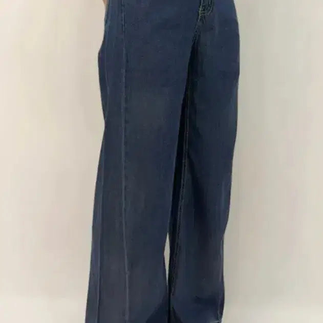 [BUNJANG] Side Slit Wide Leg Denim Pants - Size M / 옆절개 와이드 데님 팬츠 청바지M