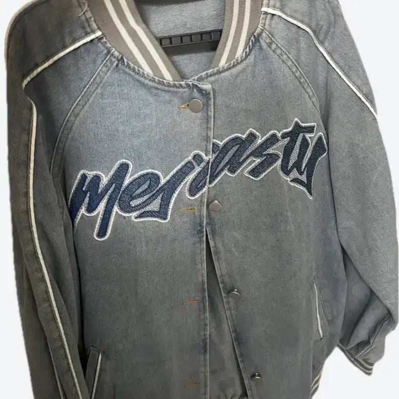[BUNJANG] Denim Baseball Jacket / 데님 야구 점퍼