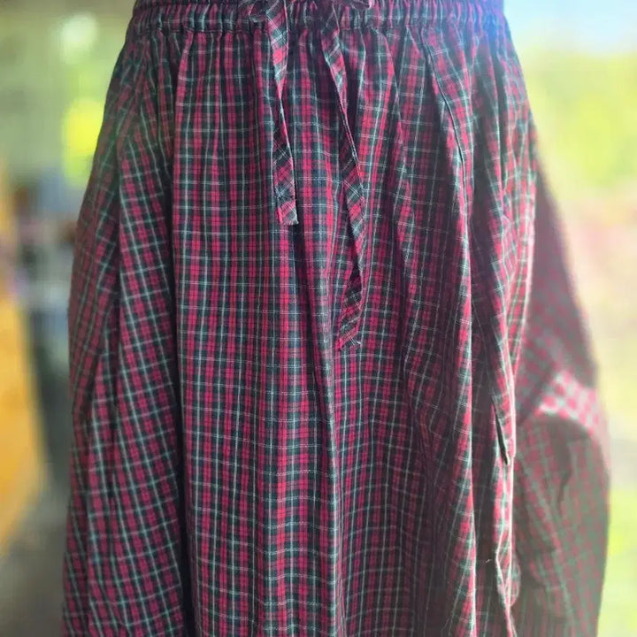 [BUNJANG] Cotton Check Skirt / 면 체크 스커트