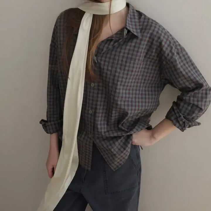 [SOLD OUT] 프롬제이 fromj 스프링 체크셔츠